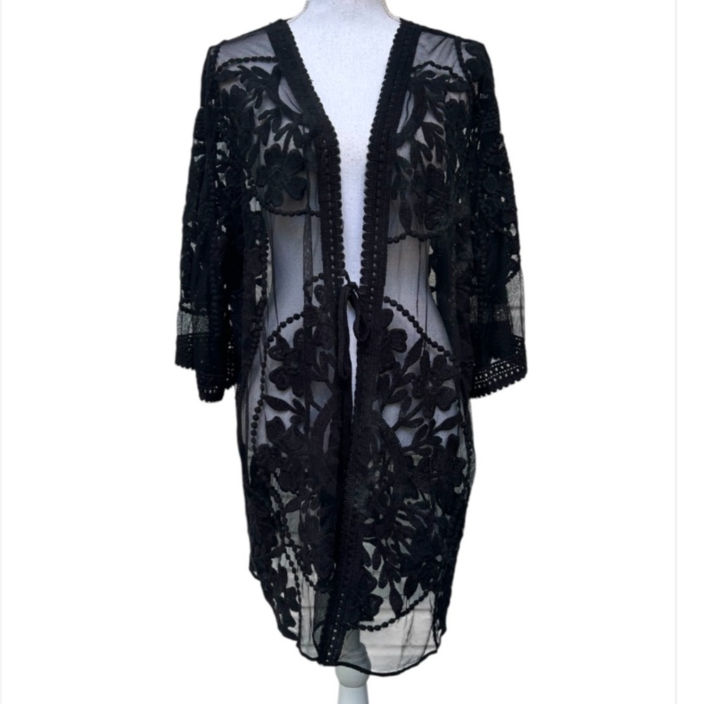 Umgee boho crochet cover kimono S